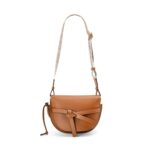 LOEWE SMALL GATE BAG IN SOFT CALFSKIN AND JACQUARD