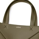 LOEWE PUZZLE FOLD TOTE MINI BAG IN SHINY CALFSKIN