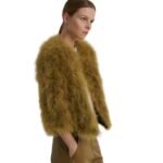YVES SALOMON CROPPED FEATHER JACKET