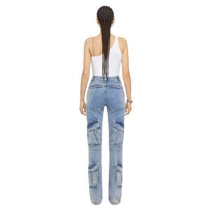 GIVENCHY ASYMMETRIC TOP IN COTTON WITH CHAIN DETAIL