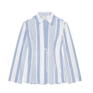 GIVENCHY SHIRT IN COTTON AND LINEN WITH 4G STRIPES