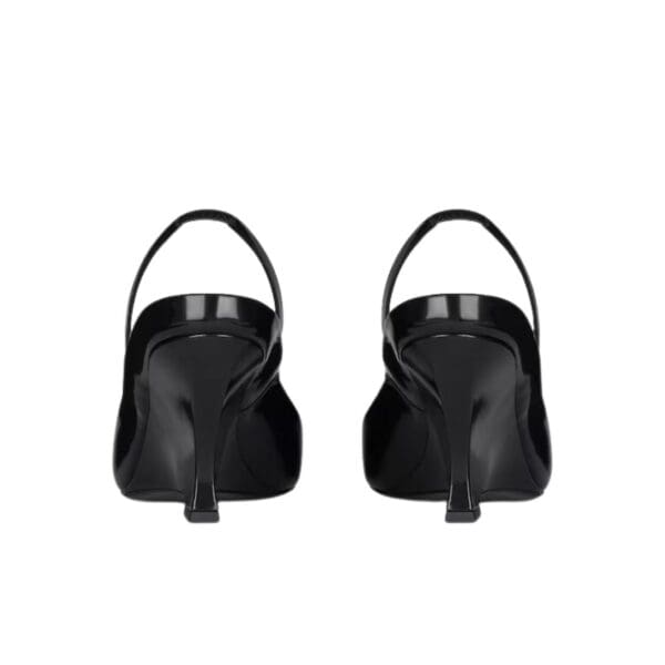 GIVENCHY RAVEN SLINGBACKS IN LEATHER AND AYERS