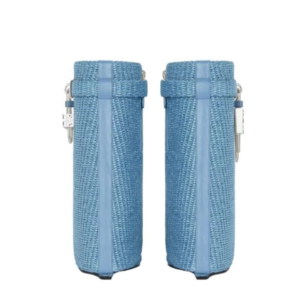GIVENCHY SHARK LOCK ANKLE BOOTS IN RAFFIA