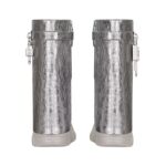 GIVENCHY SHARK LOCK BIKER ANKLE BOOTS IN LAMINATED LEATHER