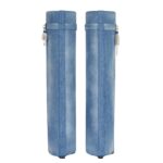 GIVENCHY SHARK LOCK BOOTS IN WASHED DENIM