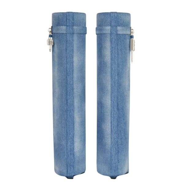GIVENCHY SHARK LOCK BOOTS IN WASHED DENIM
