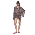 THE ATTICO CAPPUCCINO AND BLACK MINI DRESS