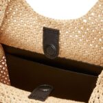 LOEWE HOBO BAG IN RAFFIA AND CALFSKIN