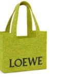 LOEWE FONT TOTE MEDIUM BAG IN RAFFIA
