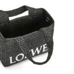 LOEWE FONT TOTE SMALL BAG IN RAFFIA