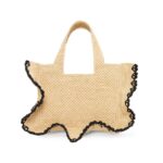 LOEWE FONT TOTE SMALL BAG IN RAFFIA