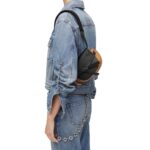 LOEWE GATE DUAL MINI BAG IN SOFT CALFSKIN AND JACQUARD