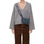 LOEWE GATE DUAL MINI BAG IN SOFT CALFSKIN AND JACQUARD