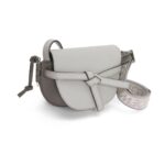 LOEWE GATE DUAL MINI BAG IN SOFT CALFSKIN AND JACQUARD