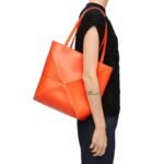 LOEWE PUZZLE FOLD TOTE BAG IN SHINY CALFSKIN