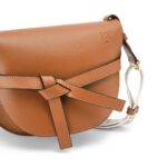 LOEWE SMALL GATE BAG IN SOFT CALFSKIN AND JACQUARD