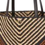 LOEWE PUZZLE FOLD TOTE BAG IN RAFFIA