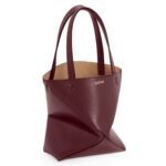 LOEWE PUZZLE FOLD TOTE MINI BAG IN SHINY CALFSKIN