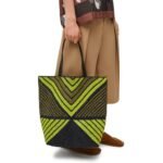 LOEWE PUZZLE FOLD TOTE XL BAG IN RAFFIA