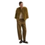 YVES SALOMON CROPPED FEATHER JACKET