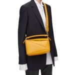 LOEWE SMALL PUZZLE BAG IN SATIN CALFSKIN