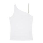 GIVENCHY ASYMMETRIC TOP IN COTTON WITH CHAIN DETAIL
