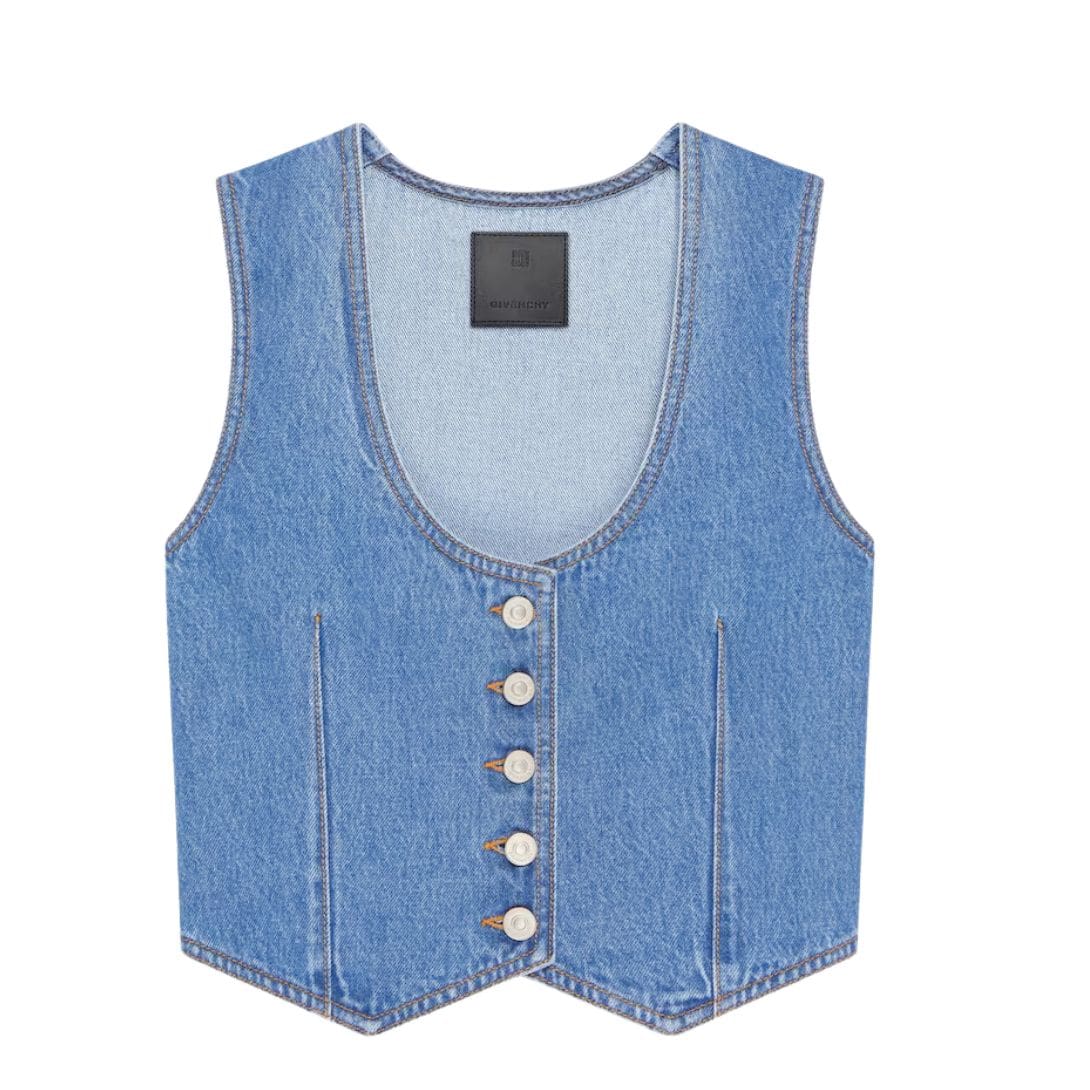 GIVENCHY VOYOU WAISTCOAT IN DENIM