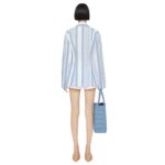 GIVENCHY SHIRT IN COTTON AND LINEN WITH 4G STRIPES