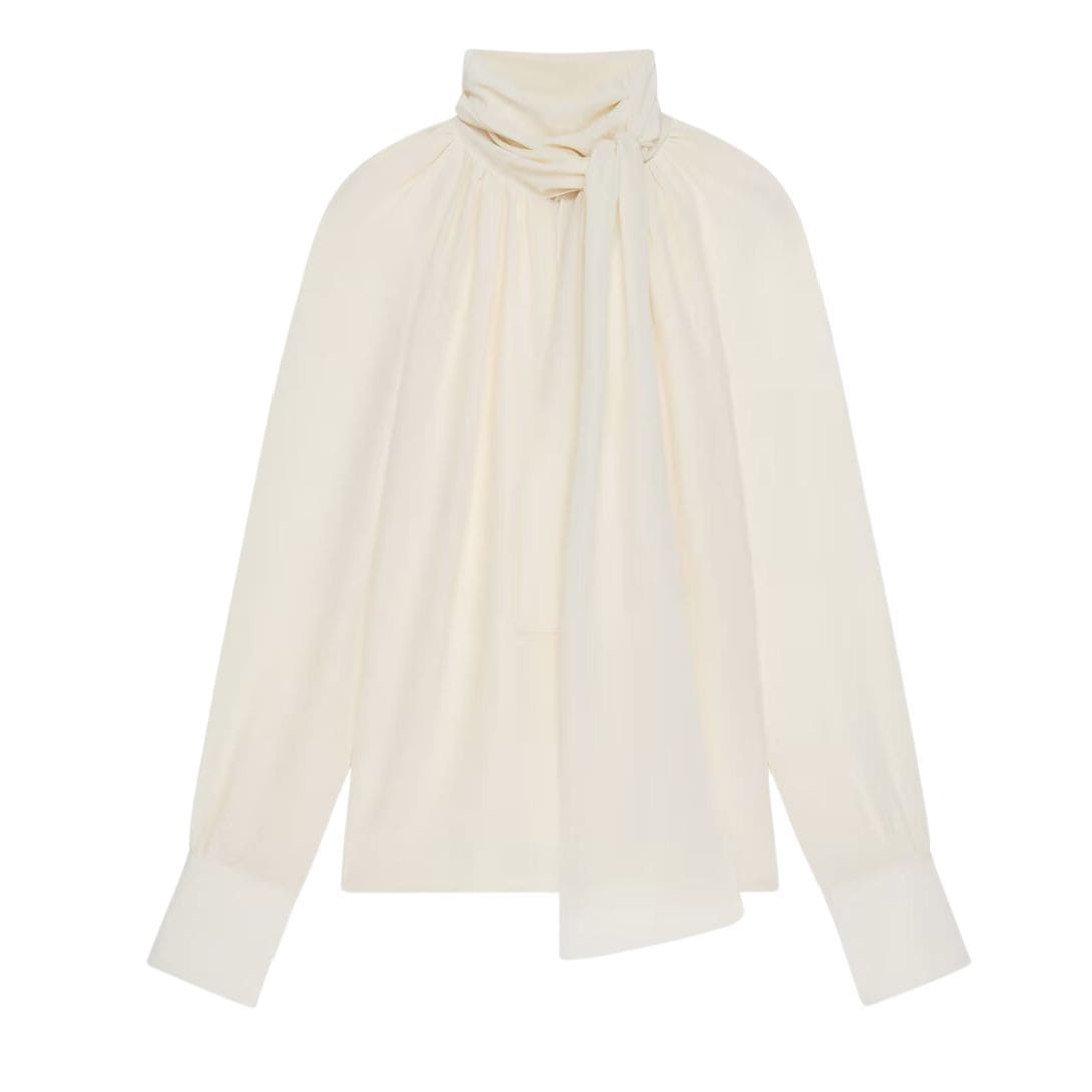 GIVENCHY BLOUSE IN SILK WITH LAVALLIÈRE