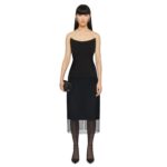 GIVENCHY CORSET BUSTIER TOP IN CREPE AND SATIN