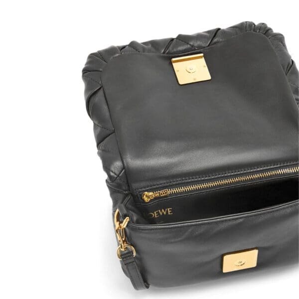 LOEWE GOYA PUFFER MINI BAG IN SHINY LAMBSKIN