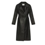 YVES SALOMON LONG LEATHER TRENCH COAT
