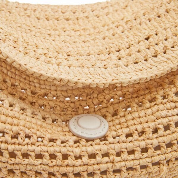 LOEWE HAMMOCK COMPACT BAG IN RAFFIA AND CALFSKIN