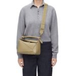 LOEWE SMALL PUZZLE BAG IN SATIN CALFSKIN