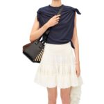 LOEWE HAMMOCK COMPACT BAG IN RAFFIA AND CALFSKIN