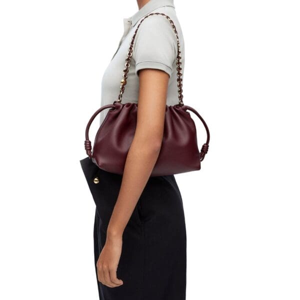 LOEWE MINI FLAMENCO PURSE BAG IN SOFT LAMBSKIN