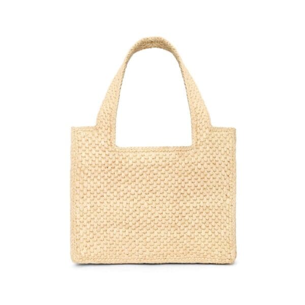 LOEWE FONT TOTE MINI BAG IN RAFFIA