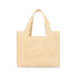 LOEWE FONT TOTE SMALL BAG IN RAFFIA