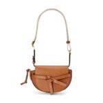 LOEWE GATE DUAL MINI BAG IN SOFT CALFSKIN AND JACQUARD