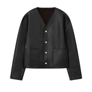 NANUSHKA VICO BONDED SHEARLING JACKET BLACK