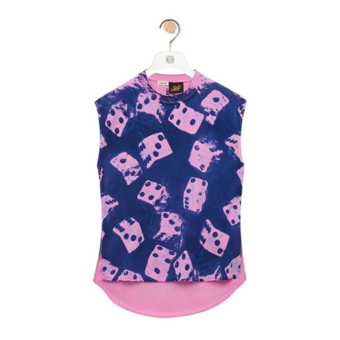 LOEWE SLEEVELESS COTTON T SHIRT