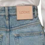 LOEWE BUSTIER HIGH WAISTED JEANS IN DENIM