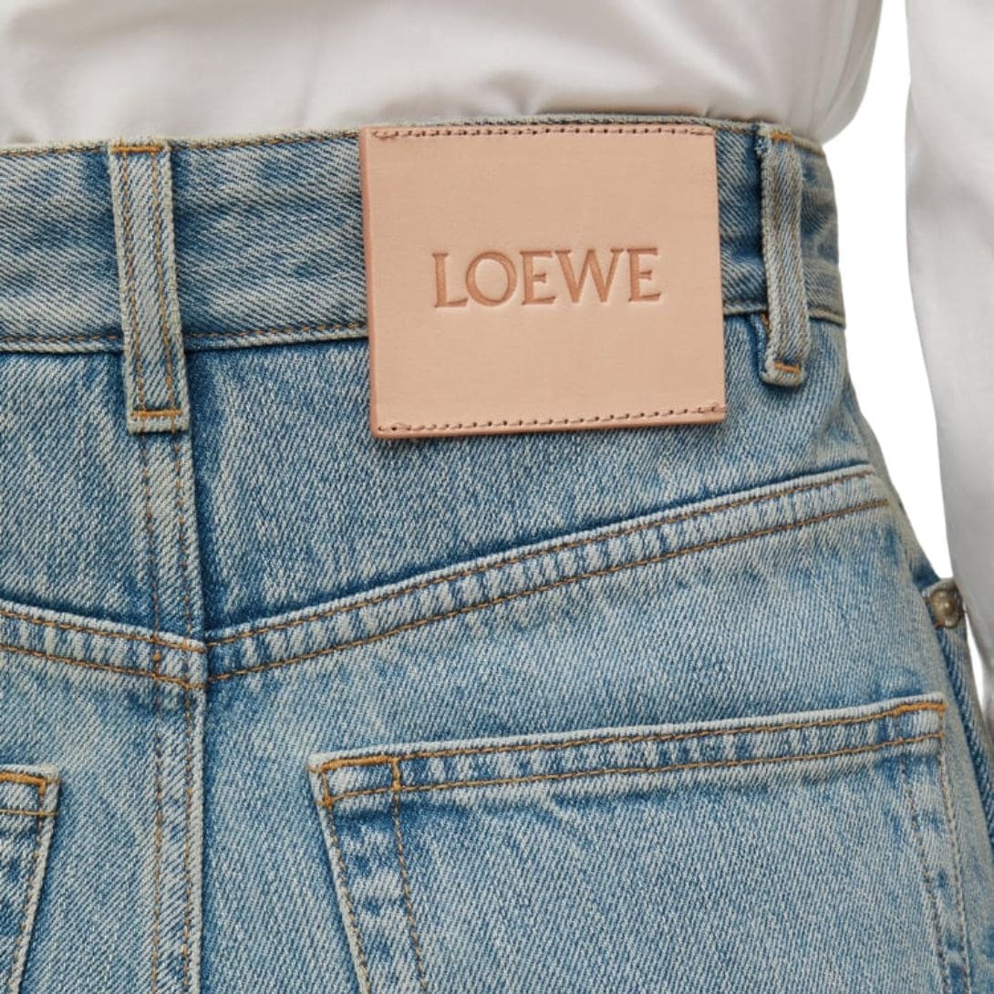 LOEWE BUSTIER HIGH WAISTED JEANS IN DENIM
