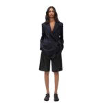 LOEWE DOUBLE BREASTED WOOL AND MOHAIR JACKET