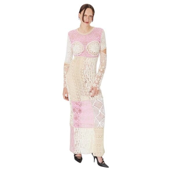 MARINE SERRE REGENERATED CROCHET SLEEVELESS PULLOVER