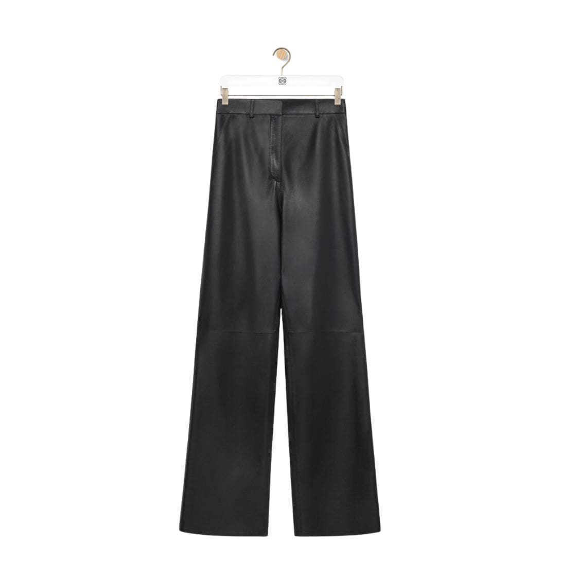 LOEWE HIGH WAISTED TROUSERS IN NAPPA LAMBSKIN