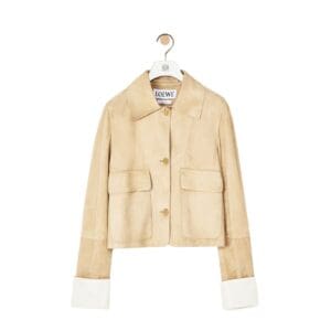 LOEWE BUTTON JACKET IN SUEDE