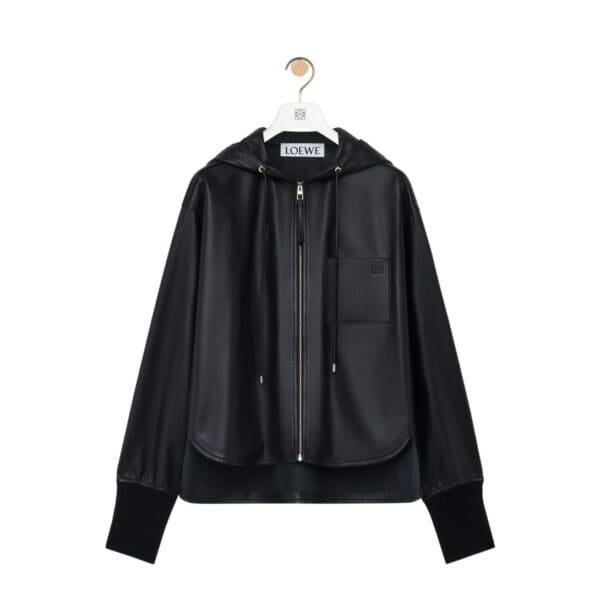 LOEWE HOODED JACKET IN NAPPA LAMBSKIN