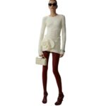 MAGDA BUTRYM SCULPTED RIB KNIT TOP IN CREAM