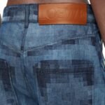 LOEWE PIXELATED BAGGY JEANS IN DENIM